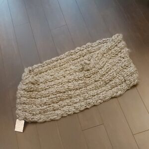 Free People Gray Textured Knit Infinity Scarf